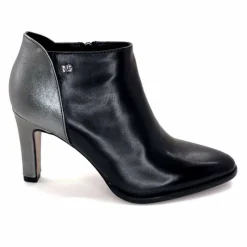 Talon|Féminin<Regarde Le Ciel Bottines à Talons Buffy 03 Cuir Noir Argenté ArgentNoir