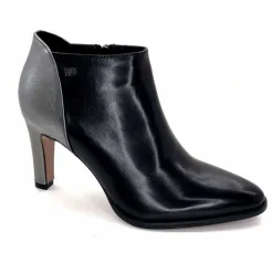 Talon|Féminin<Regarde Le Ciel Bottines à Talons Buffy 03 Cuir Noir Argenté ArgentNoir