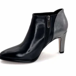Talon|Féminin<Regarde Le Ciel Bottines à Talons Buffy 03 Cuir Noir Argenté ArgentNoir