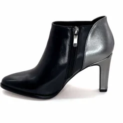 Talon|Féminin<Regarde Le Ciel Bottines à Talons Buffy 03 Cuir Noir Argenté ArgentNoir