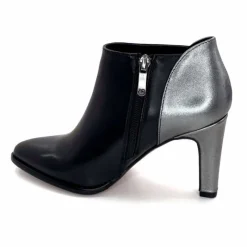 Talon|Féminin<Regarde Le Ciel Bottines à Talons Buffy 03 Cuir Noir Argenté ArgentNoir
