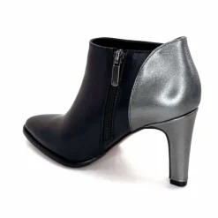 Talon|Féminin<Regarde Le Ciel Bottines à Talons Buffy 03 Cuir Noir Argenté ArgentNoir