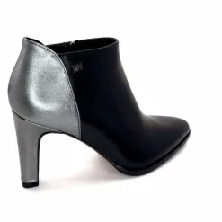 Talon|Féminin<Regarde Le Ciel Bottines à Talons Buffy 03 Cuir Noir Argenté ArgentNoir