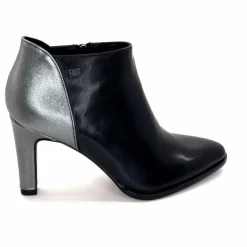 Talon|Féminin<Regarde Le Ciel Bottines à Talons Buffy 03 Cuir Noir Argenté ArgentNoir