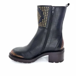 Rock|Bottines<Softwaves Bottines à Talons 9.01.01/006 Cuir Métal Bronze