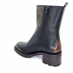 Rock|Bottines<Softwaves Bottines à Talons 9.01.01/006 Cuir Métal Bronze