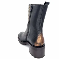 Rock|Bottines<Softwaves Bottines à Talons 9.01.01/006 Cuir Métal Bronze