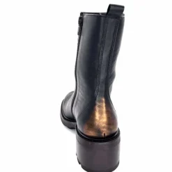 Rock|Bottines<Softwaves Bottines à Talons 9.01.01/006 Cuir Métal Bronze