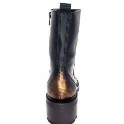 Rock|Bottines<Softwaves Bottines à Talons 9.01.01/006 Cuir Métal Bronze