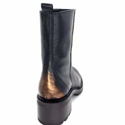 Rock|Bottines<Softwaves Bottines à Talons 9.01.01/006 Cuir Métal Bronze