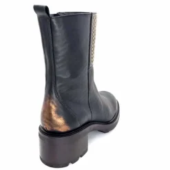 Rock|Bottines<Softwaves Bottines à Talons 9.01.01/006 Cuir Métal Bronze