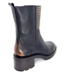 Rock|Bottines<Softwaves Bottines à Talons 9.01.01/006 Cuir Métal Bronze