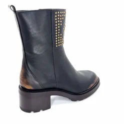 Rock|Bottines<Softwaves Bottines à Talons 9.01.01/006 Cuir Métal Bronze