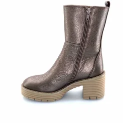 Montagne<Softwaves Bottines à Talons 8.88.18 Cuir Métal Taupe