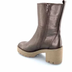 Montagne<Softwaves Bottines à Talons 8.88.18 Cuir Métal Taupe