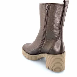 Montagne<Softwaves Bottines à Talons 8.88.18 Cuir Métal Taupe