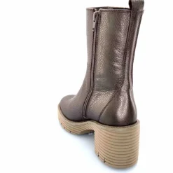 Montagne<Softwaves Bottines à Talons 8.88.18 Cuir Métal Taupe