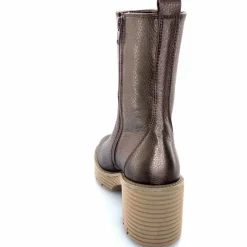 Montagne<Softwaves Bottines à Talons 8.88.18 Cuir Métal Taupe