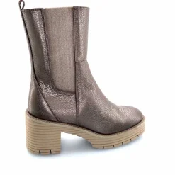 Montagne<Softwaves Bottines à Talons 8.88.18 Cuir Métal Taupe