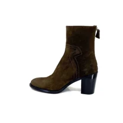 Talon|Bottines<Triver Flight Bottines à Talons 706.03 Daim Olive Kaki