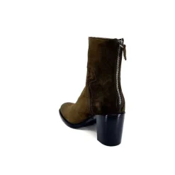 Talon|Bottines<Triver Flight Bottines à Talons 706.03 Daim Olive Kaki