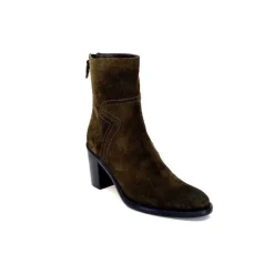 Talon|Bottines<Triver Flight Bottines à Talons 706.03 Daim Olive Kaki