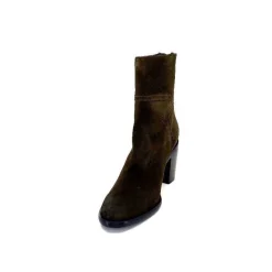 Talon|Bottines<Triver Flight Bottines à Talons 706.03 Daim Olive Kaki