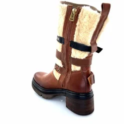 Montagne|Mi-bottes<AS 98 Bottines AS98 A89322 Cuir Fourrure Beige Marron