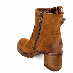 Basic|Bottines<Minka Bottines Bikers à Talons Horace Daim Camel Marron