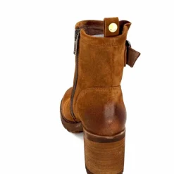 Basic|Bottines<Minka Bottines Bikers à Talons Horace Daim Camel Marron