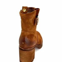 Basic|Bottines<Minka Bottines Bikers à Talons Horace Daim Camel Marron