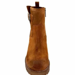 Basic|Bottines<Minka Bottines Bikers à Talons Horace Daim Camel Marron