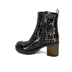 Rock|Bottines<Minka Bottines Bikers Fleur Cuir Coco Meg Marron