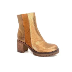 Montagne|Bottines<Minka Bottines Bikers Foly Cuir Dé Or