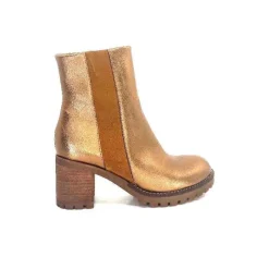 Montagne|Bottines<Minka Bottines Bikers Foly Cuir Dé Or