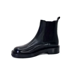 Basic|Bottines<398-ivoire Bottines Chelsea Ivoire 4989 Alexis Cuir Noir