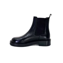 Basic|Bottines<398-ivoire Bottines Chelsea Ivoire 4989 Alexis Cuir Noir