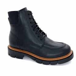 Masculin|Elégant<Ivoire0351a Bottines Derby Ivoire 2546056 Cuir Noir