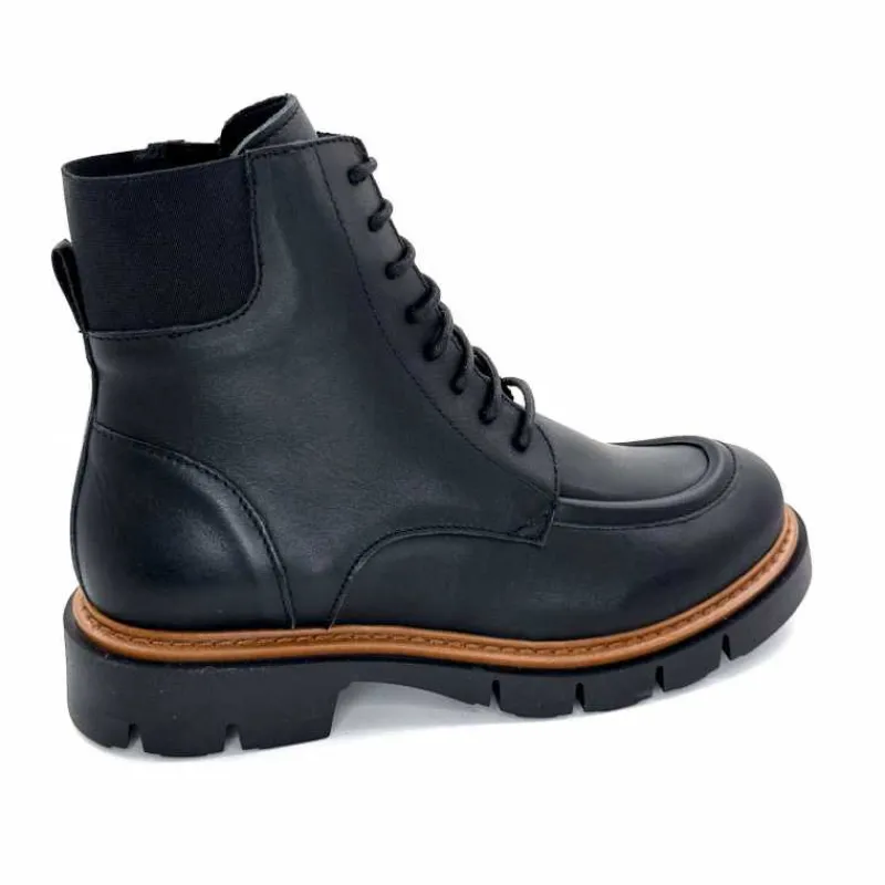 Masculin|Elégant<Ivoire0351a Bottines Derby Ivoire 2546056 Cuir Noir