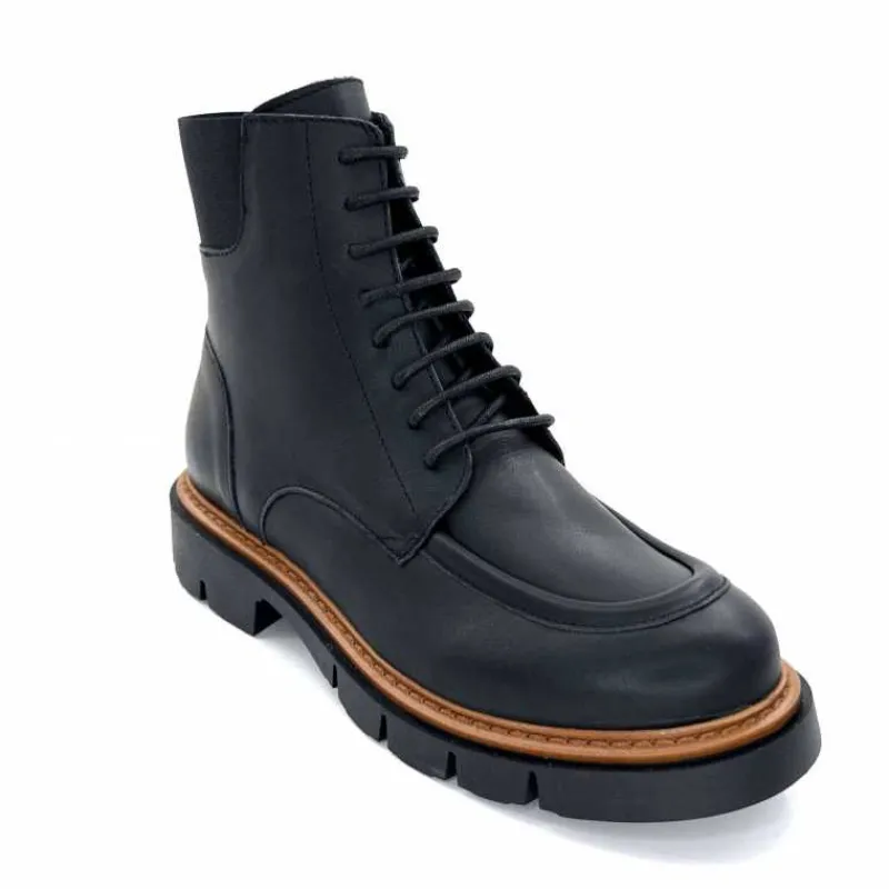 Masculin|Elégant<Ivoire0351a Bottines Derby Ivoire 2546056 Cuir Noir