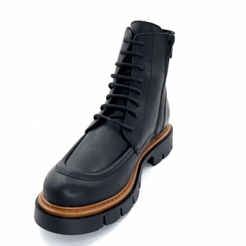 Masculin|Elégant<Ivoire0351a Bottines Derby Ivoire 2546056 Cuir Noir