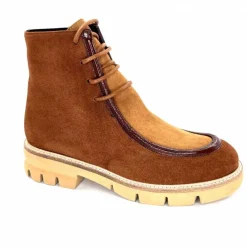 Elégant|Masculin<Ivoire0330 Bottines Derby Ivoire 364 Daim Marron