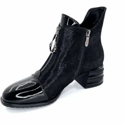 Fantaisie<Elue Par Nous Bottines Maculotte Cuir Irisé Vernis Noir