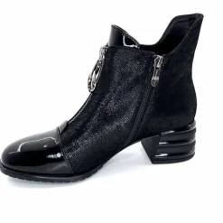 Fantaisie<Elue Par Nous Bottines Maculotte Cuir Irisé Vernis Noir