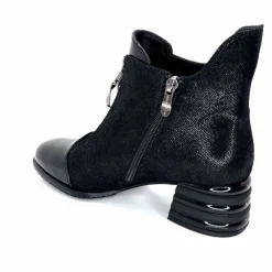 Fantaisie<Elue Par Nous Bottines Maculotte Cuir Irisé Vernis Noir