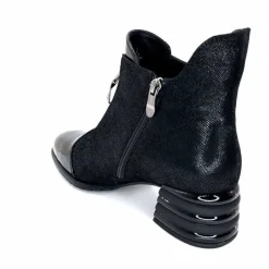Fantaisie<Elue Par Nous Bottines Maculotte Cuir Irisé Vernis Noir