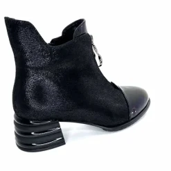 Fantaisie<Elue Par Nous Bottines Maculotte Cuir Irisé Vernis Noir
