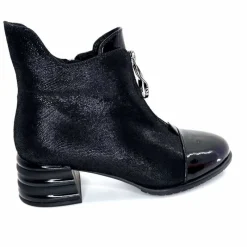 Fantaisie<Elue Par Nous Bottines Maculotte Cuir Irisé Vernis Noir