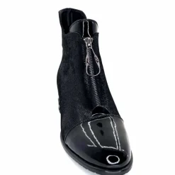 Fantaisie<Elue Par Nous Bottines Maculotte Cuir Irisé Vernis Noir