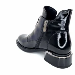 Basic<Elue Par Nous Bottines Sanchez Cuir Vernis Noir